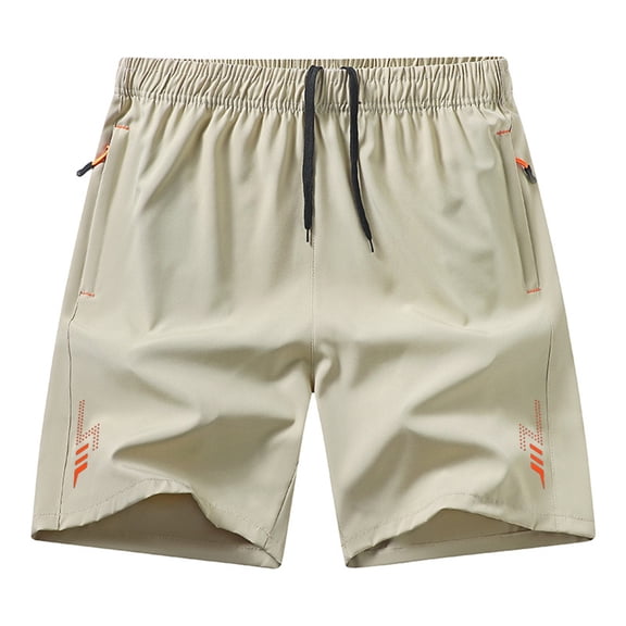 PIMSSY Men Casual Shorts Lightweight Athletic Breathable Summer Comfort Wear With Pockets Solid Color Outdoor Male Trendy Bottoms