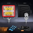 thumbnail image 6 of Nilight 3inch Cube Led Pod Light Bar with DRL 20W 2200LM 10° Super Spot Light 16AWG Wiring Harness Kit Offroad Led Driving Work Lights for Jeep Truck UTV 4x4 ATV Motorcycle, 6 of 9