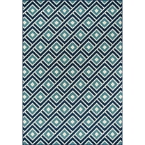 Momeni Baja Area Rug, Blue, 5'3" X 7'6"