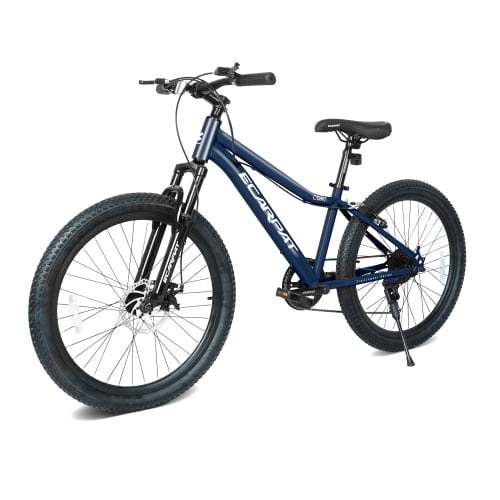 RAISTYW 24 inch Mountain Bike Fits Riders 51" - 59", 7-Speed Mountain Bicycles for Men with Daul Disc Brake, Front Suspension