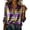 Multicolor F, variant on Asxite Womens Summer Tops Casual Fashion Print Lapel Collar Button Down Breathable Long Sleeve Shirts