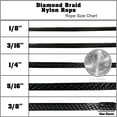 thumbnail image 3 of Golberg – Diamond Braid Polypropylene All Purpose Flag line (Black – 100 FT, 1/4), 3 of 3