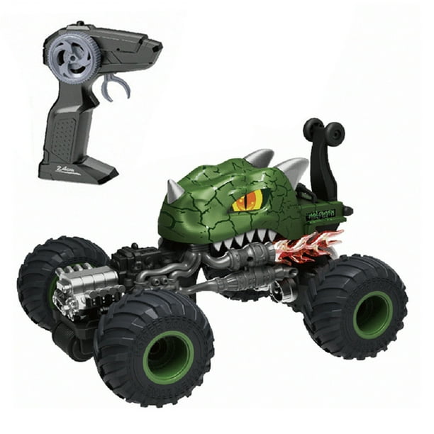 Carro de control remoto RC Stunt Car para niños 2.4GHz Control remoto Car 1/14 RC Dinosaur Car Rolling Walking Vertical Auto Demo Romacci Carro de control remoto
