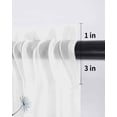 thumbnail image 6 of Blue Teal Dandelion Tier Curtains 24 Inch Length,Sheer Curtains for Bedroom Living Room Window Dragonfly Modern Art Watercolor Rod Pocket Drapes Kitchen Curtains Small Half Window 27.5"x24" 2 Panels, 6 of 6