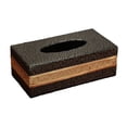thumbnail image 1 of Caja de pañuelos rectangular moderna con tapa, caja de papel de bombeo, organizador de caja de pañuelos para negro grande, 1 of 7