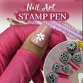 thumbnail image 3 of Naierhg 10Pcs Nail Art Stamp Pen Set Nail Art Pen Set Easy to Clean Nail Graffiti Dotting Tools for Manicure Floral Geometric Patterns Portable DIY Nail Art Tools for Girls Women Pink 10 pcs, 3 of 7