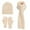 Beige, variant on Women's Winter Knit Warm Hat Beanie Long Scarf and Screen Gloves Set Caps Neck Scarves Collection