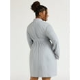 thumbnail image 4 of Joyspun Women's Cotton Blend Knit Wrap Robe, Sizes S to 3X, 4 of 6