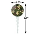 thumbnail image 6 of Green Camouflage Cupcake Picks Toppers Decoration Set of 6, 6 of 6