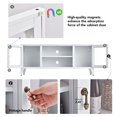 thumbnail image 4 of Veryke Industrial 2 Glass Door Metal TV Stand for TVs up to 55 Inches, White, 4 of 7