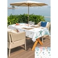 thumbnail image 5 of Outdoor Tablecloth with Umbrella Hole for Patio/Picnic/Party/Camping, Colorful Starfish Coastal Waterproof Table Cloth Rectangle Table Cover Washable, Summer Coral Nautical (60"x 84"), 5 of 8