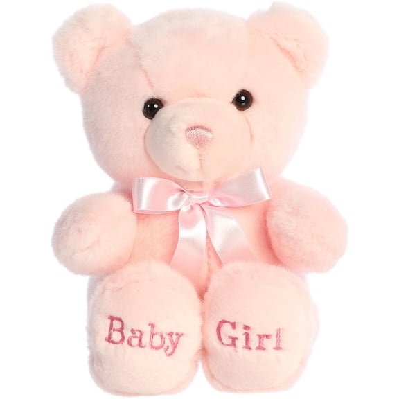 Aurora World Plush Pink Comfy Baby Girl Bear, 10"
