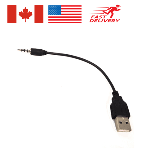 Charge Cable 3.5mm AUX Audio Plug Jack To USB 2.0 Male Adapter Cord For Mp3