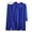 Blue, variant on Trending Saving Fall 2 Piece Sets for Women Fall and Winter Long Windbreaker High Neck Inner Sweater Elastic Waist Wide Leg Pants Knitted Three Piece Set