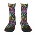thumbnail image 2 of Calcetines con diseño de arcoíris oscuro y fuego de dragón, accesorios para calcetines de vestir flexibles para mujeres y hombres, 2 of 4