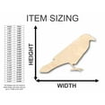thumbnail image 2 of Unfinished Wood Raven Shape - Bird - Wildlife - Craft - up to 46" DIY 7" / 1/4", 2 of 3