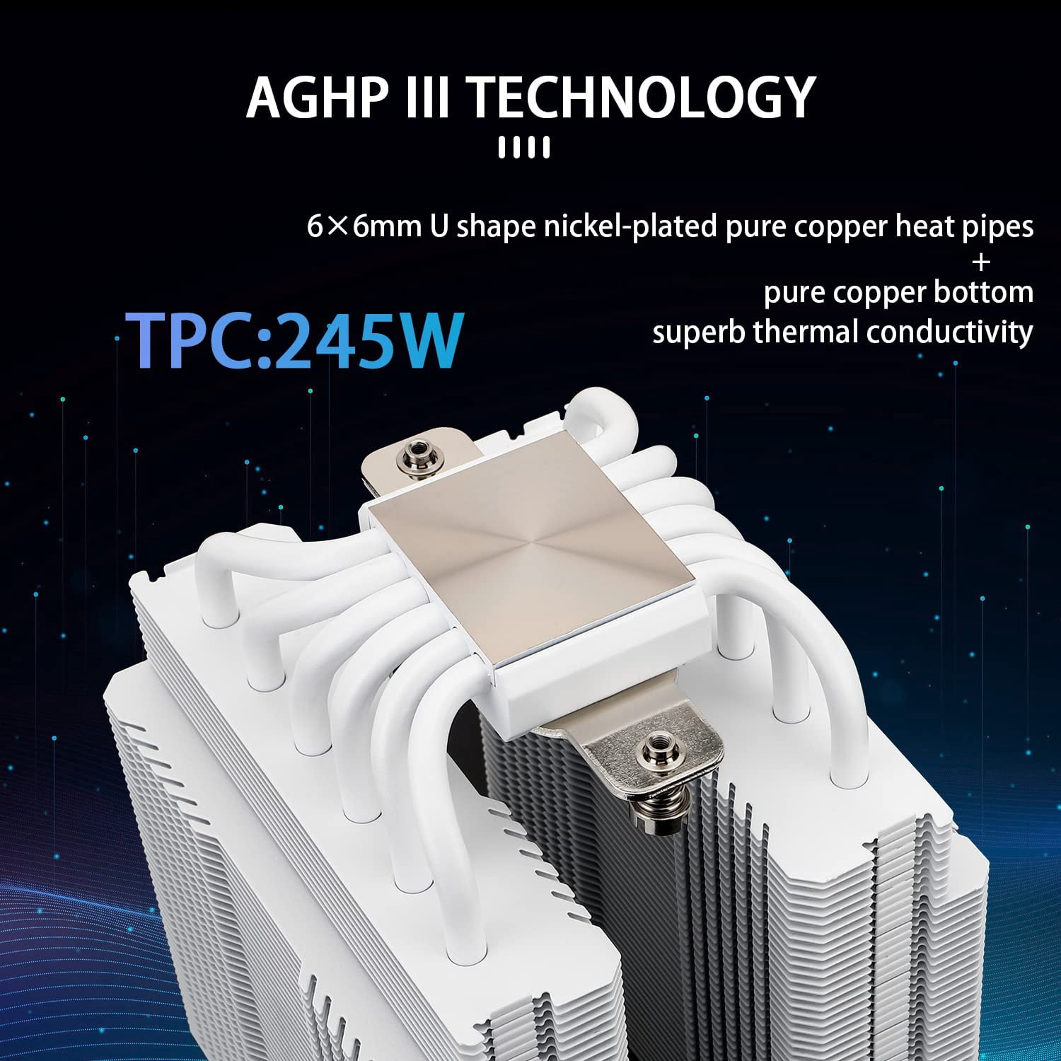 Thermalright Peerless Assassin 120 White ARGB CPU Air Cooler,6 Heat Pipes,TL-C12W-S PWM Fan,Aluminium Heatsink Cover, AGHP Technology,for AMD AM4/AM5/Intel LGA 1700/115X/1200/2011/1851