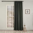 thumbnail image 2 of 3S Brother's Home Decorative Dark Green Curtains 100" Wide Extra Long Luxury Colors Linen Look Custom Made 5-25 Feet Made in Turkey Hang Back Tab & Rod Pocket Single Panel Home Décor (100"Wx240"L), 2 of 6