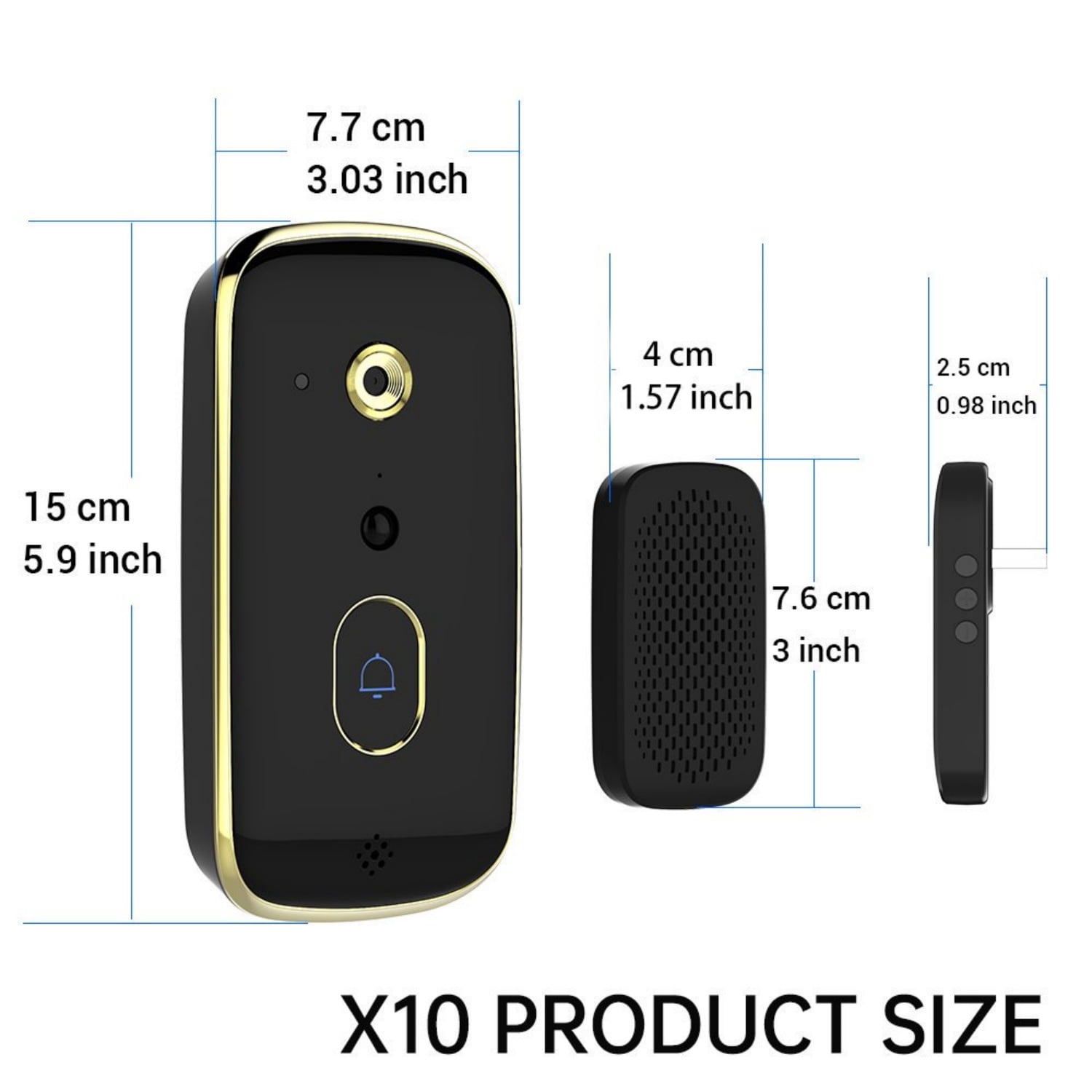Visible Smart Doorbell 300K Camera, Color Video Intercom，cell phone remote real-time monitoringfor Home Security