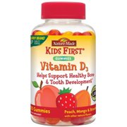 Nature's Made Kids First Vitamin D Gummies, Peach, Mango & Strawberry, 110 ea (Pack of 3)