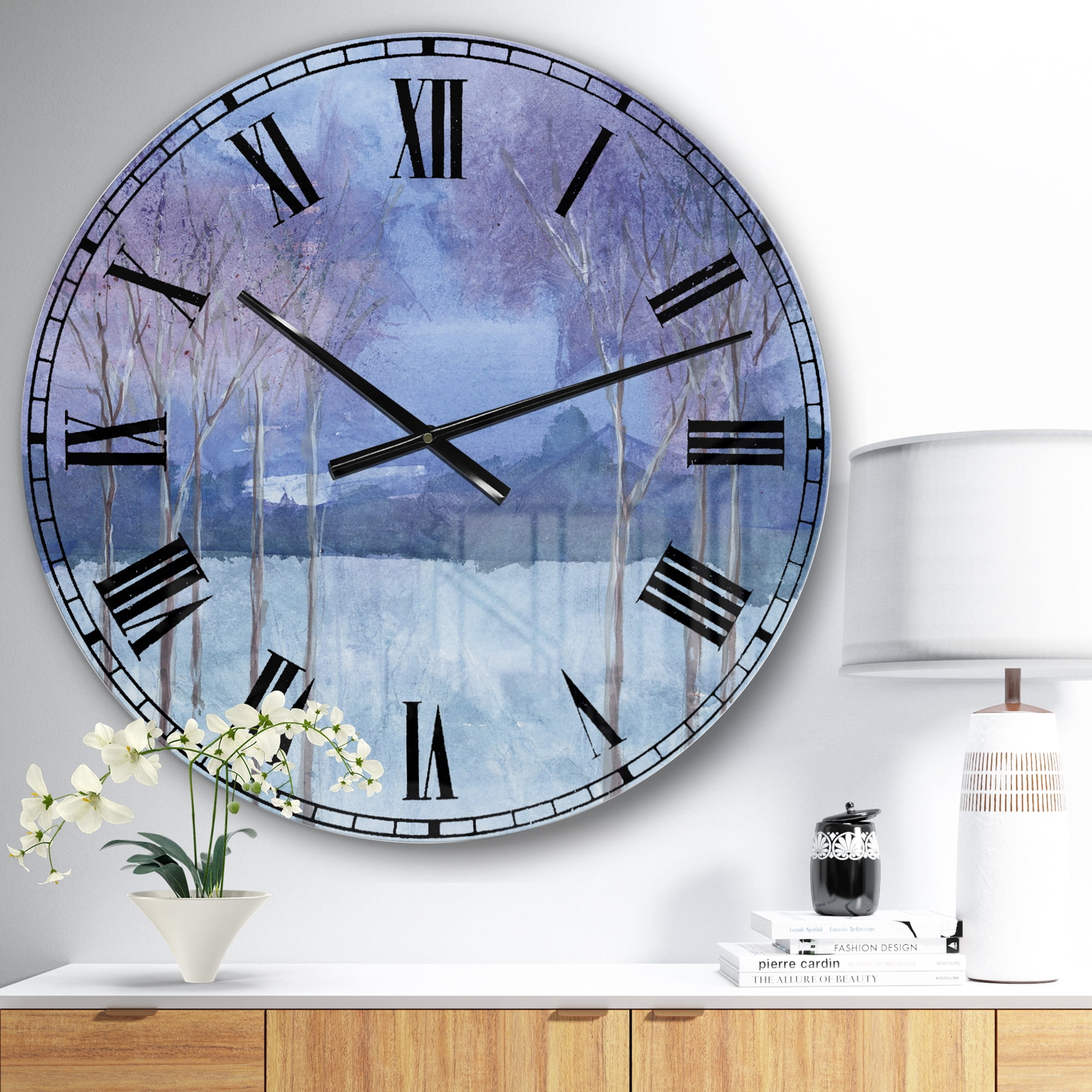 Designart 'Evening Serenade II' Traditional wall clock