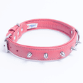thumbnail image 3 of Genuine Leather Spiked Dog Collar | Handmade | Soft and Strong Padded Leather | Stainless Steel | 2 Dee Rings | Multiple Sizes | Rotterdam Spiked Collection by Angel Pet Supplies, 3 of 4