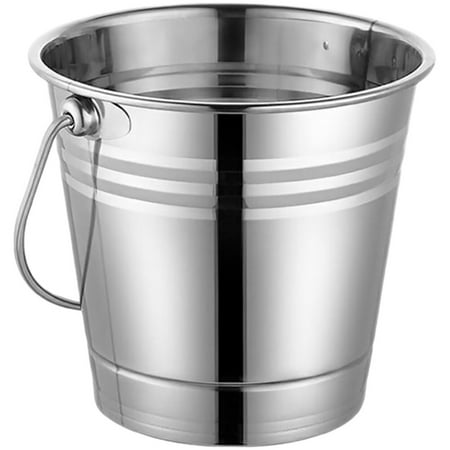 

NUOLUX Stainless Steel Ice Bucket Wear-resistant Ice Container Portable Champagne Bucket Bar Accessory