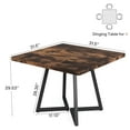thumbnail image 4 of Fnova 31.5" Dining Table for 4, Modern Square Kitchen Table for Dining Room, Dark Brown, 4 of 19