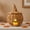 # B, variant on Halloween Pumpkin Basket Woven Candy Bowl Container Jack O Lantern Tabletop Decor Handwoven Rattan Storage Bin with Witch Hat Lid for Fall Holiday Countertop Home Party Decoration, Natural