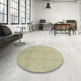 thumbnail image 3 of Ahgly Company Indoor Round Abstract Brown Oriental Area Rugs, 3' Round, 3 of 6