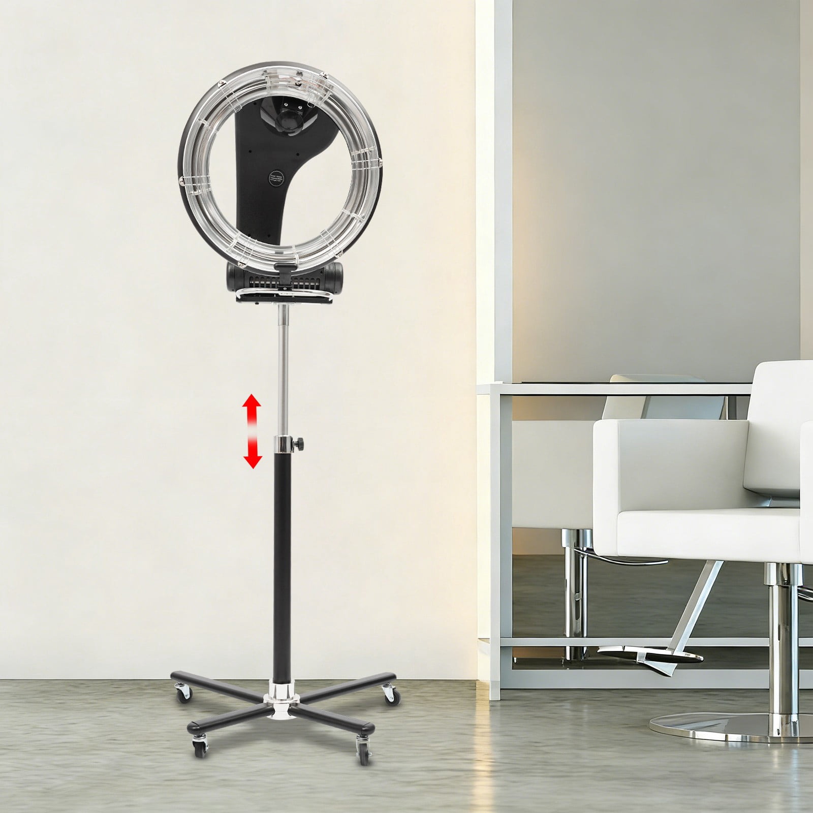 1 PCS Black Professional Orbiting Rotating Hair Dryer, Freestanding Hair Dryer, Multifunctional Hair Dryer, 1000W 110V
