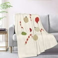 thumbnail image 2 of XMXT Throw Blanket, Flat Santa Stick Pattern Flannel Blanket for Bed Sofa, 50 x 70 inches, 2 of 9