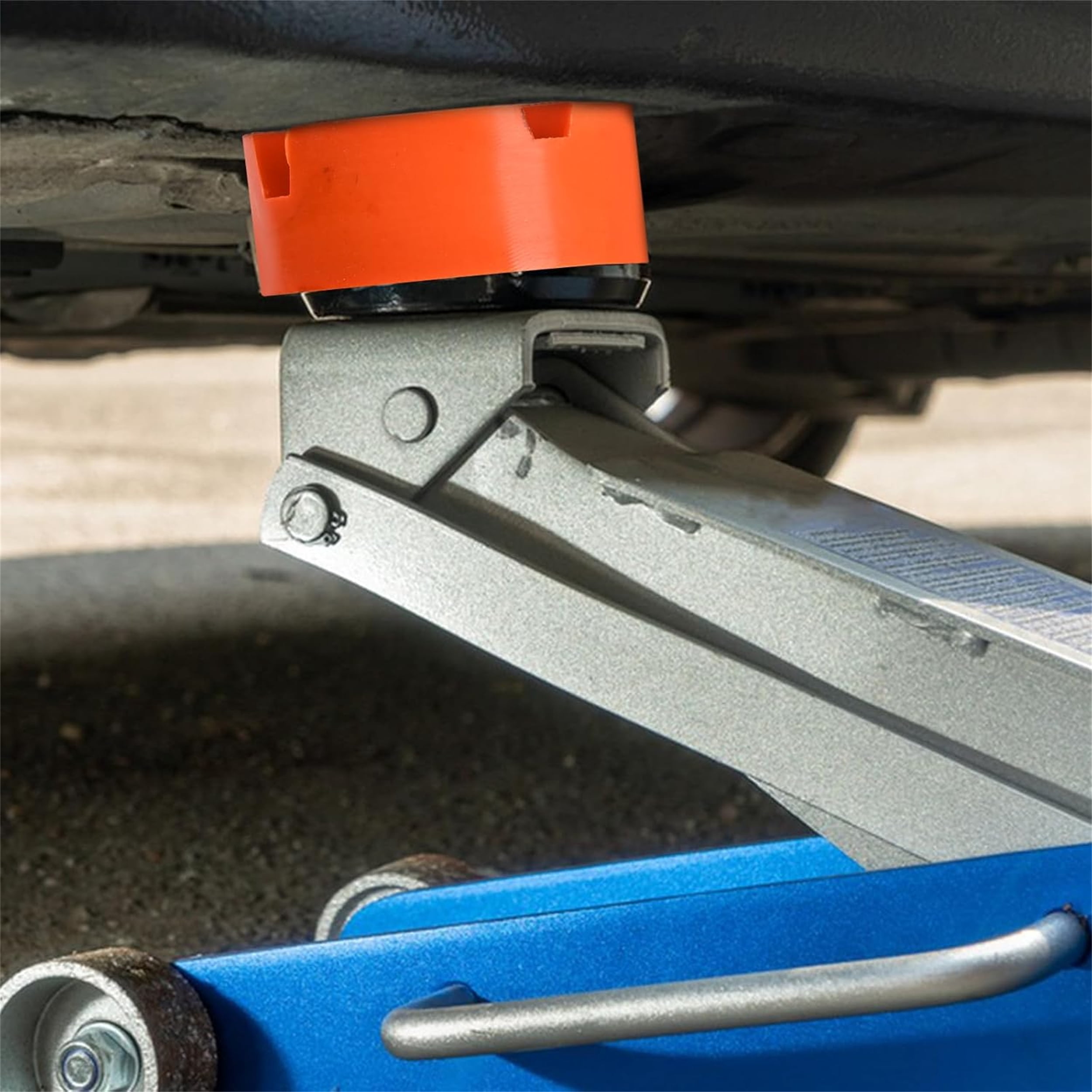 Topboutique Labor Saving Arm Jack Pad Adapter Floor Jack Rubber Pad Universal Jack Pad Adapter Jack Stand Rubber Pinch X-Grooves Pinch Weld Jack Pad Flat Top Jack Adapters, 3.9 x 3.9 x 1.8 in, Orange