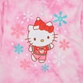 thumbnail image 5 of Hello Kitty Christmas Snowflakes Women's Pink Cloud Wash Crew Neck Short Sleeve T-shirt-Medium, 5 of 6
