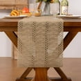 thumbnail image 3 of Braided Striped Table Runner, 72 Inch Woven Burlap Rustic, Autumn Table Runner, Brown Table Cover, Roll Table Runner, for Decorations Weddings Kitchen Home Party Restaurant,, 3 of 7