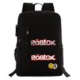 thumbnail image 1 of Sac à Dos Cartoon Roblox Noir Sac de Voyage Sac d'École Décontracté, 1 of 1