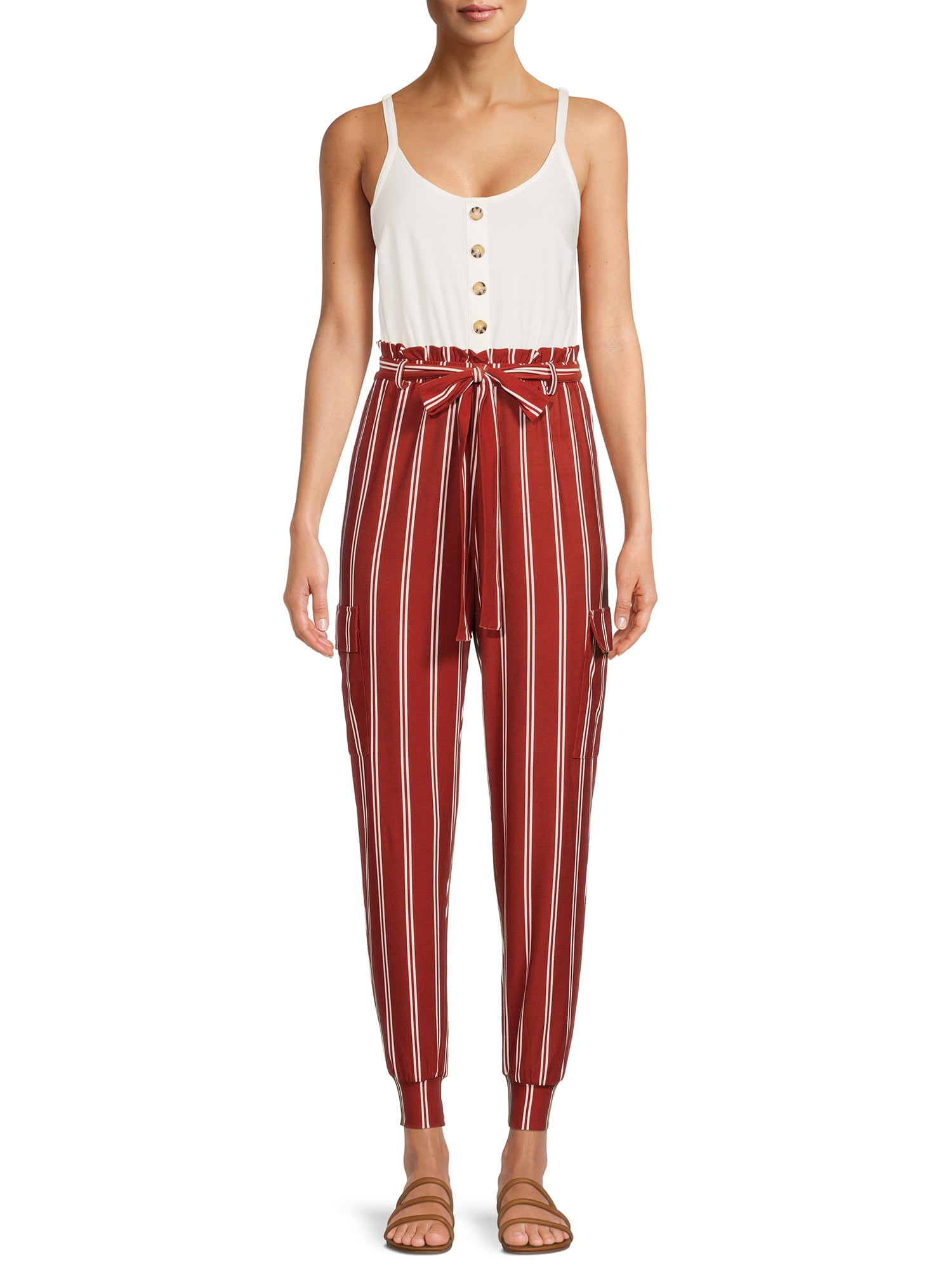 No Boundaries Juniors' Paperbag Waist 
