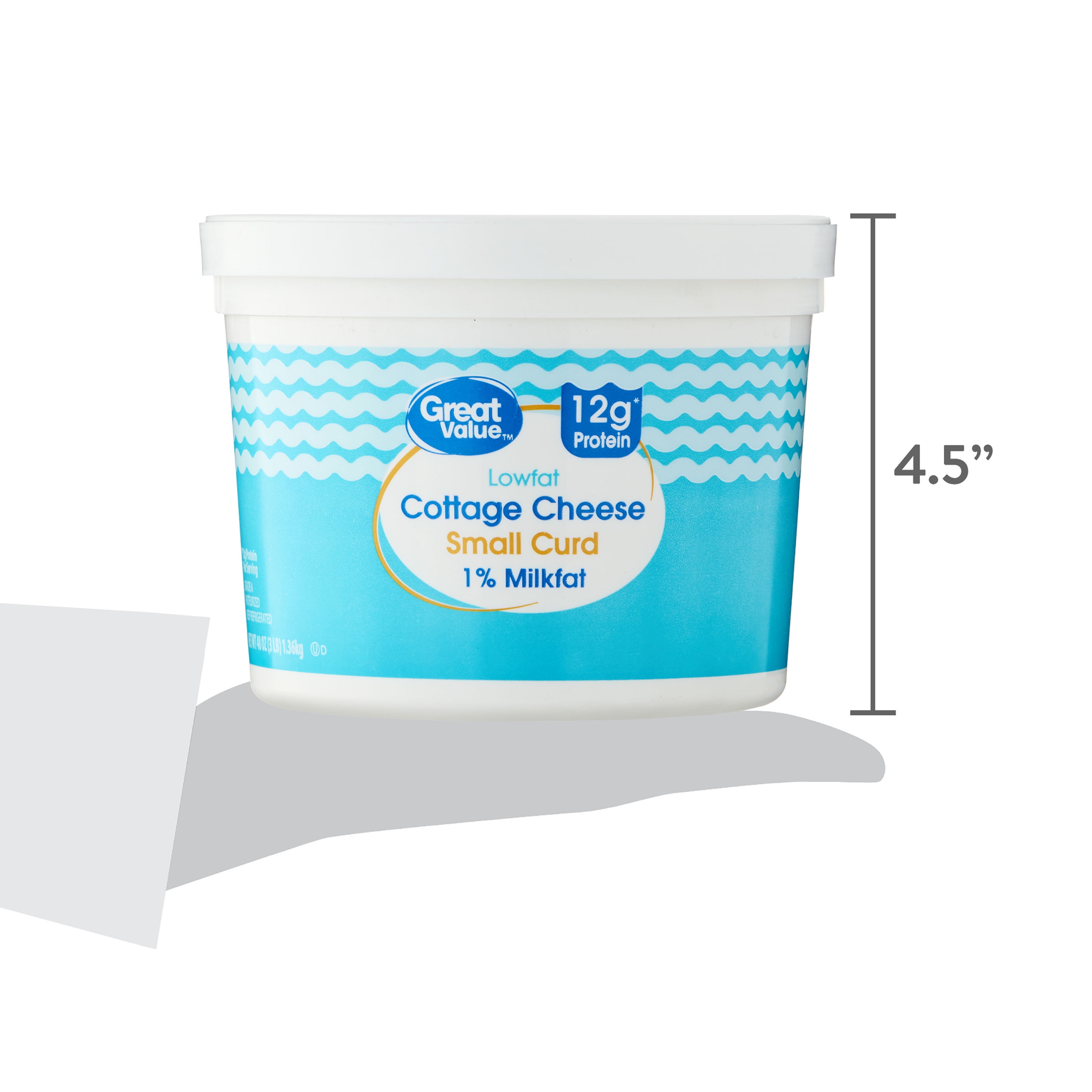 小物 niceness fats Great Value 1% Milkfat Small Curd Lowfat Cottage Cheese, 48
