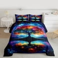 thumbnail image 2 of Manfei Tree Of Life Bedding Comforter Set 2pcs for Teens Adults,Gradient Galaxy Universe Twin Comforter Sets Microfiber,Bohemian Boho Breathable Bedding Set,Lightweight Room Decor,Reversible, 2 of 8