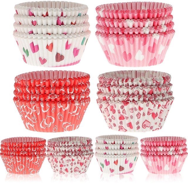 400Pcs Valentine's Day Candy Cup Wedding Cupcake Liner Baking Cups Candy Paper Wrappers