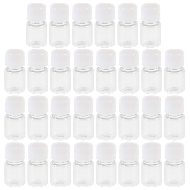 30 Pcs Bouteilles de Réactif Bouteille de Scellage de Laboratoire 5ml Bouteilles d'Échantillonnage avec Couvercles