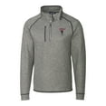 thumbnail image 2 of Men's Cutter & Buck Heather Gray Atlanta Falcons Mainsail Sweater-Knit Half-Zip Pullover Jacket, 2 of 3