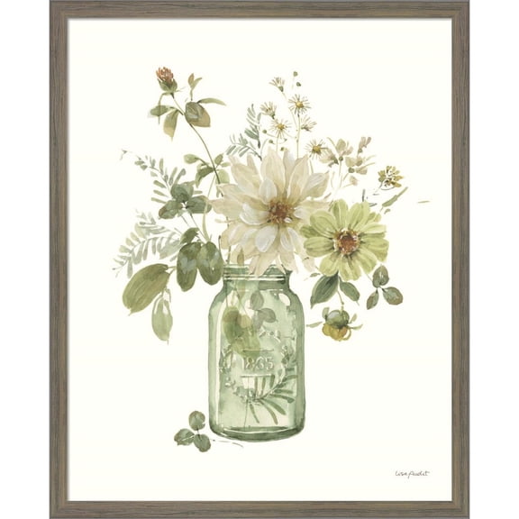 Great Art Now Green Fields XXV by Lisa Audit, Framed Wall Art, 17W x 21H