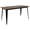 Black, variant on Flash Furniture Kenneth 30.25" x 60" Rectangular Silver Metal Indoor Table with Walnut Rustic Wood Top