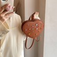 thumbnail image 3 of Mochila informal en forma de corazón con mini mochila con diamantes de imitación para mujer viaje trabajo, 3 of 5