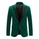 thumbnail image 5 of BLAZER DE VELVET CHIC PARA HOMBRE DE UN BOTÓN, TRAJE DE FIESTA PROM TUXEDO, CHAQUETA DE CENA, L VERDE OSCURO, 5 of 6