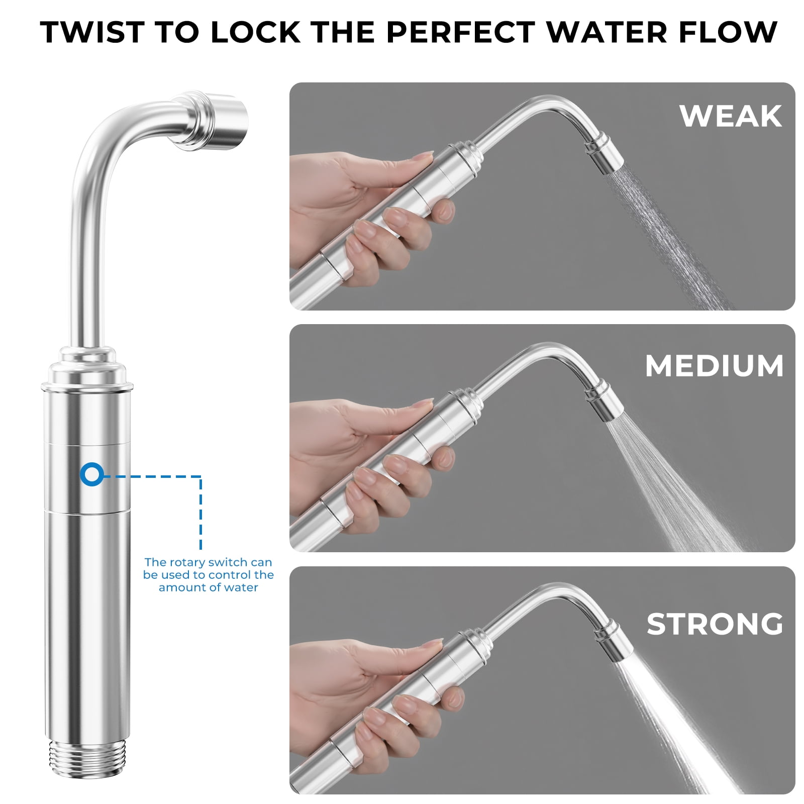 Handheld Toilet Bidet Sprayer for Toilet - Bathroom Diaper Shower, All Brass Handheld Bidet Sprayer with Superior Complete Spray Hoses Kit