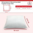thumbnail image 3 of Trendy Home 18x18 Hypoallergenic Stuffer Home Office Decorative Cushion Insert (Pack of 4, White), 3 of 8