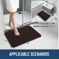 thumbnail image 4 of Smiry Chenille Bathroom rugs 24x20, Rubber Backing Washable Bath Mats for Bathroom Floor, Brown, 4 of 9