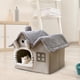 thumbnail image 3 of Casa para mascotas, caseta para cachorros, nido cálido, inferior Gris Zulema casa del gato, 3 of 8